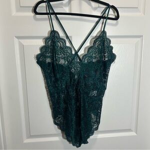 Lace Trim Teal Chemise
